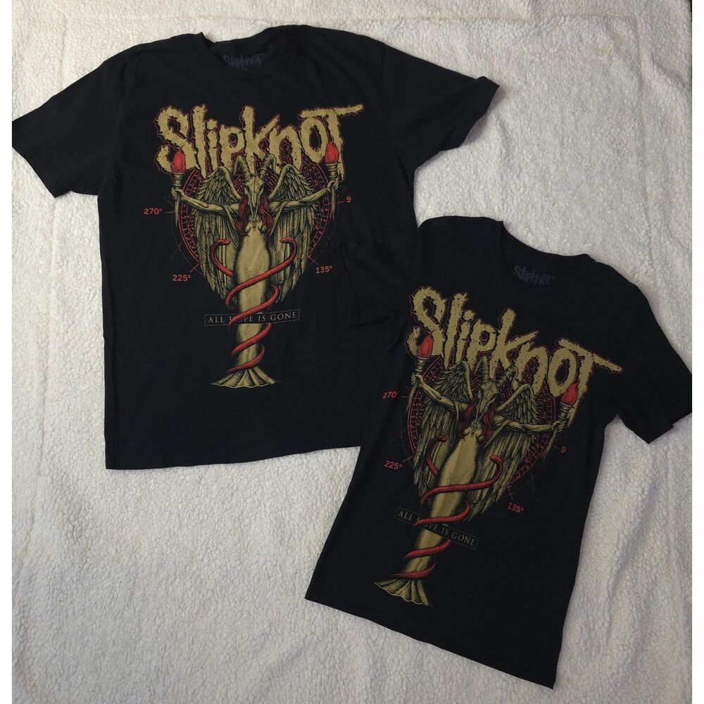 Unisex Slipknot Graphic Shirts Matching Bundle: Sizes XL & S Band Tee Lot